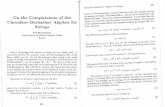 1 Chernikov-Barbashov Algebra for 2nli~ comc1dale~