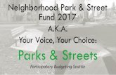 A.K.A. Your Voice, Your Choice: Parks & Streets