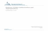 Defense: FY2011 Authorization and Appropriations
