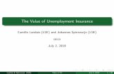 The Value of Unemployment Insurance