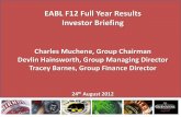 DIAGEO EABL F12 Full Year Results Investor Briefing