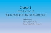 Chapter 1 Introduction to “Basic Programming for Electronics”