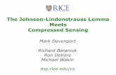 The Johnson-Lindenstrauss Lemma Meets Compressed Sensing