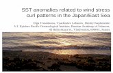 SST anomalies related to wind stress curl patterns in the ...