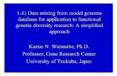 1-ii) Data mining from model genome database for ...