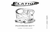 ELATION PLATINUM BX - USER MANUAL VERSION 1