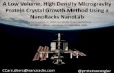 A Low Volume, High Density Microgravity Protein Crystal ...