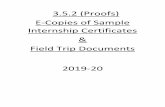 E-Copies of Sample Internship Certificates Field Trip ...