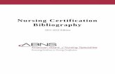 Nursing Certification Bibliography