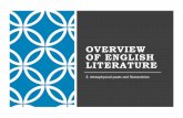 OVERVIEW OF ENGLISH LITERATURE