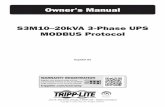 Owner’s Manual S3M10–20kVA 3-Phase UPS MODBUS Protocol