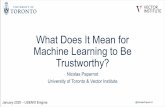 What Does It Mean for Machine Learning to Be Trustworthy?