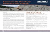 Southern BC Porphyry Deposit Field Course