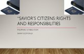 “SAVIOR’S CITIZENS: RIGHTS AND RESPONSIBILITIES