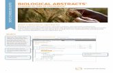 Biological Abstracts Quick Reference Guide