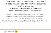 EXPLORING SCALE AND SCOPE ECONOMIES ITALIAN BUS AND …