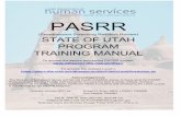 (Preadmission Screening Resident Review) STATE OF UTAH ...