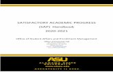 SATISFACTORY ACADEMIC PROGRESS (SAP) Handbook 2020 …