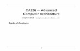 CA226 — Advanced Computer Architecture