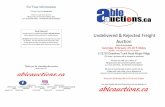 Undelivered & Rejected Freight Auction