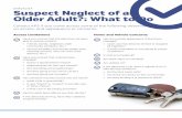 Checklist: Suspect Neglect of an Older Adult? What to Do