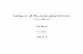 Calibration Of Photon Counting Detectors - Case of DK154