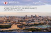 Candidate brief for the position: UNIVERSITY SECRETARY