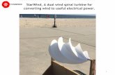 StarWind, A dual wind spiral turbine for converting wind ...