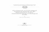 Development of Field-adapted Analytical Methods for the ...
