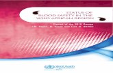 STATUS OF BLOOD SAFETY IN THE WHO AFRICAN REGION