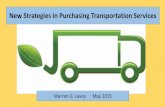 New Strategies in Purchasing Transportation Services
