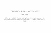 Chapter 3: Lexing and Parsing