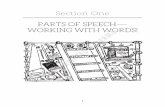 PARTS OF SPEECH— WORKING WITH WORDS!