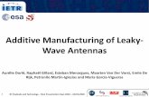 Additive Manufacturing of Leaky- Wave Antennas