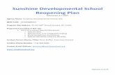 Sunshine Developmental School Reopening Plan