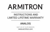 INSTRUCTIONS AND LIMITED LIFETIME WARRANTY