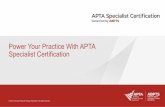Power Your Practice With APTA Specialist Certification