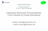 Calibrated Stochastic Pricing Models: From Interest to ...