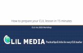 How to prepare your CLIL lesson in 15 minutes