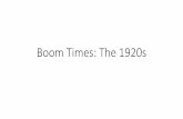 Boom Times: The 1920s