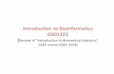 Introducon to Bioinformacs GS01102
