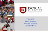 2021-2022 New Student Middle School Orientation