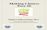 Making Choices Post-16 - St Columb's College