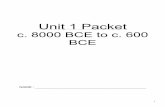 BCE c. 8000 BCE to c. 600 Unit 1 Packet - Amphi