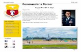 Monthly Newsletter 5 July 2019 Commander’s Corner
