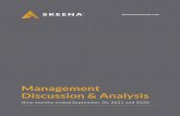 SKEENA RESOURCES LIMITED MANAGEMENT DISCUSSION AND ...