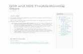 QSR and KDS Troubleshooting Steps