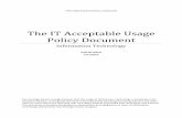 The IT Acceptable Usage Policy Document