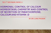 Hormonal control of calcium homeostasis, chemistry and ...