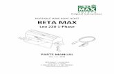 Original Instructions PORTABLE WIRE ROPE HOIST BETA MAX